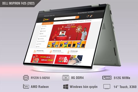 [Mới 100%] Dell Inspiron 7425 2-in-1 (2022) Ryzen 5-5625U/ Ryzen 7-5825U