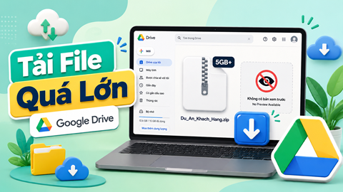 Mẹo tải file quá lớn trên Google Drive khi không có bản xem trước cực hay