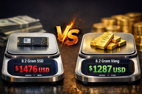 SSD đắt hơn vàng: Cuộc khủng hoảng lưu trữ thời AI khiến người dùng choáng váng