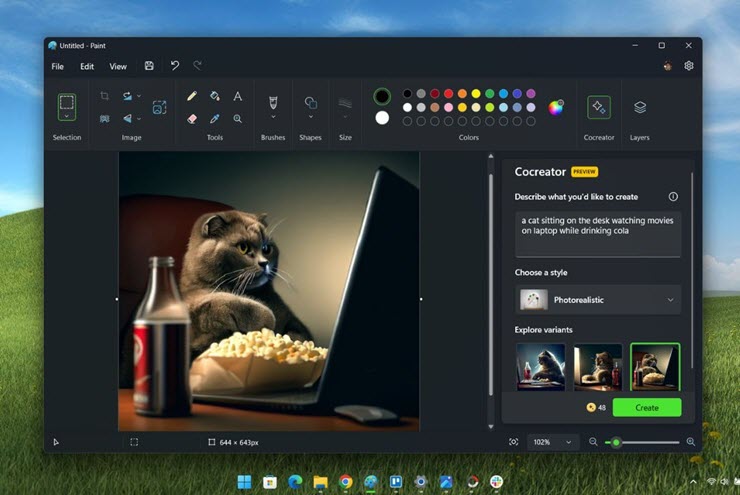 Microsoft Paint trên Windows 11 đã có thể vẽ tranh bằng AI cực đỉnh
