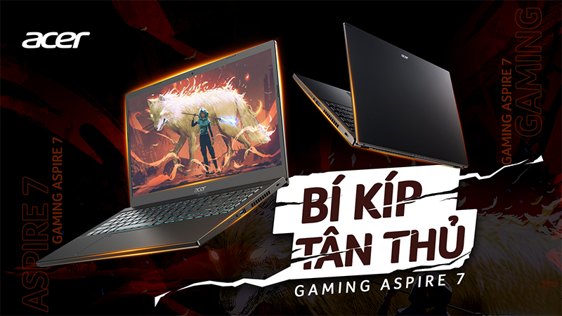 Laptop gaming dưới 20 triệu đáng mua 2023 - Gaming Aspire 7: Core i5 gen 12, RTX 2050 và RTX 3050