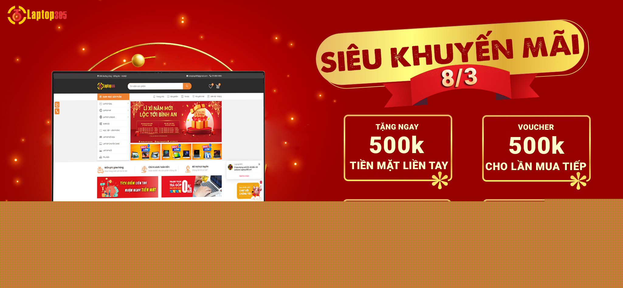 8/3 bùng nổ - chào mừng ngày Quốc tế Phụ nữ - Laptop365
