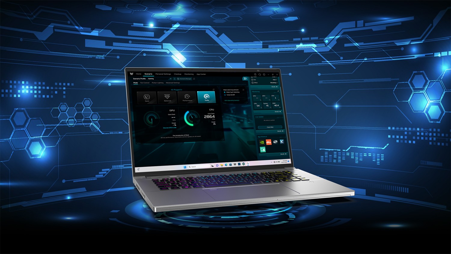 Predator Sense hoạt động trên Predator Triton Neo 16