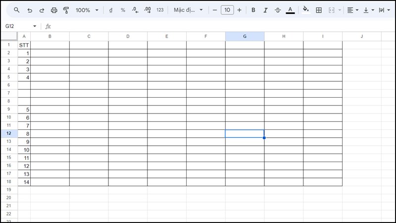 4 cách chèn nhiều dòng trong Google Sheets