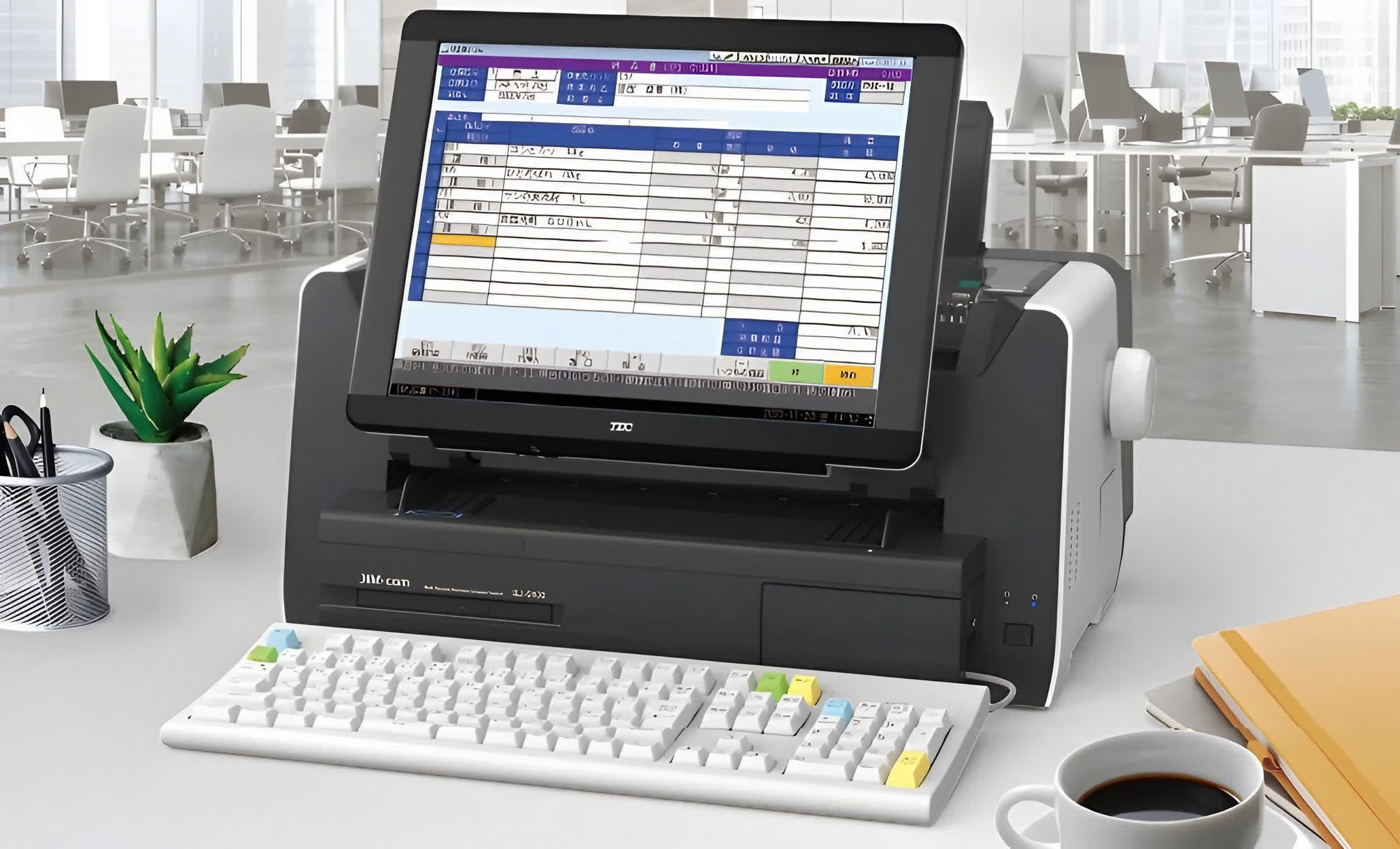 Mẫu máy tính kỳ lạ tích hợp cả máy in của Toshiba.