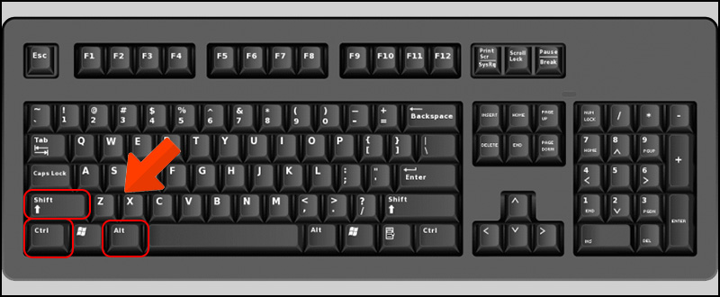 Thao tác với phím CTRL + SHIFT, CTRL + ALT