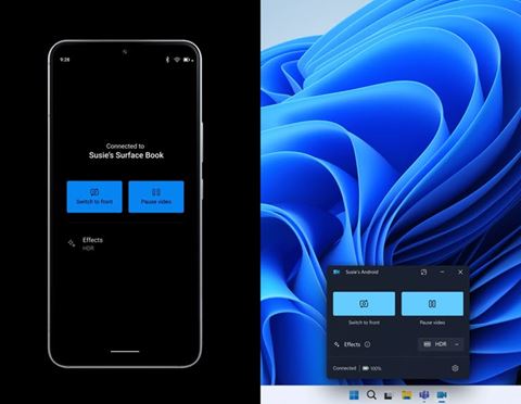 Windows 11 đã cho sử dụng điện thoại Android làm webcam