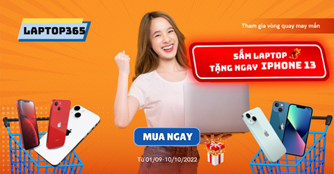 Khuyến mãi lớn - Mua Laptop tặng IPhone 13 (New full box)