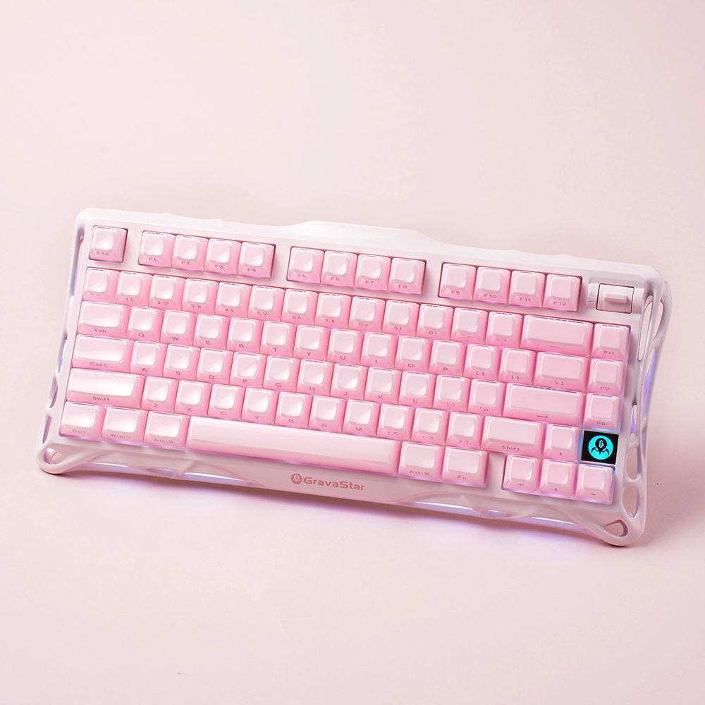 Bàn phím cơ gaming GravaStar Mercury K1 Special Edition - Sakura Pink