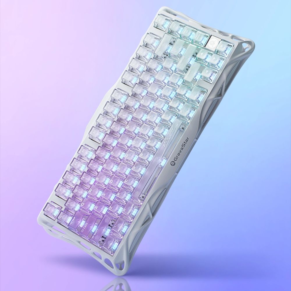 Bàn phím cơ GravaStar Mercury K1 Lite - Crystal Aurora 1