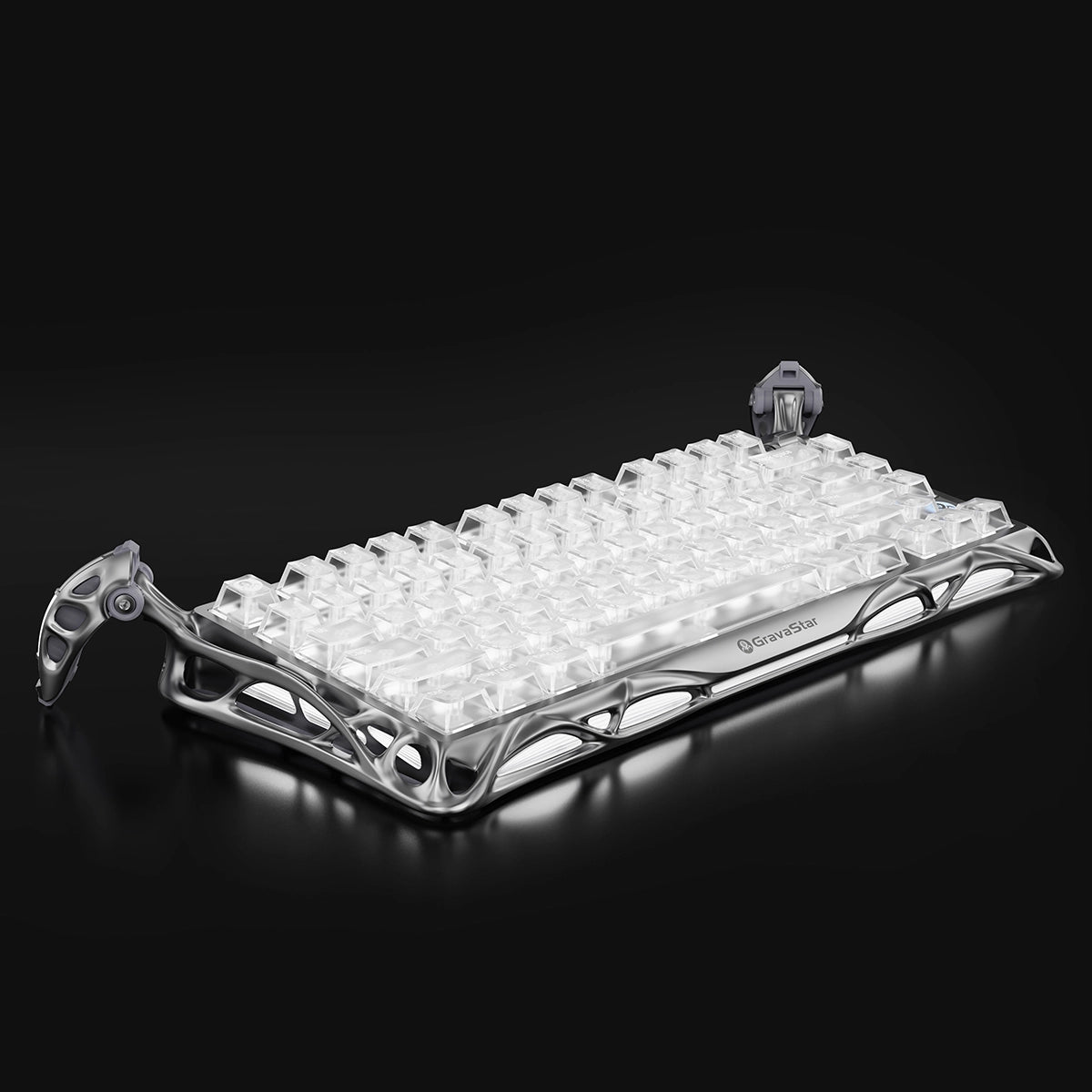 Bàn phím cơ GravaStar Mercury K1 Pro - Ghost Silver