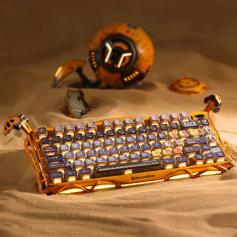 Bàn phím cơ GravaStar Mercury K1 Pro Special Edition - Battle-Worn Yellow