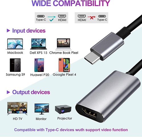 Cáp chuyển đổi Type-C to HDMI 4K sắc nét  HUB Type-C to HDMI 4K