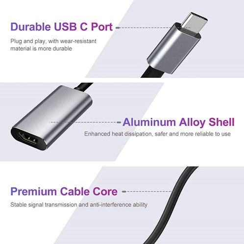 Cáp chuyển đổi Type-C to HDMI 4K sắc nét  HUB Type-C to HDMI 4K