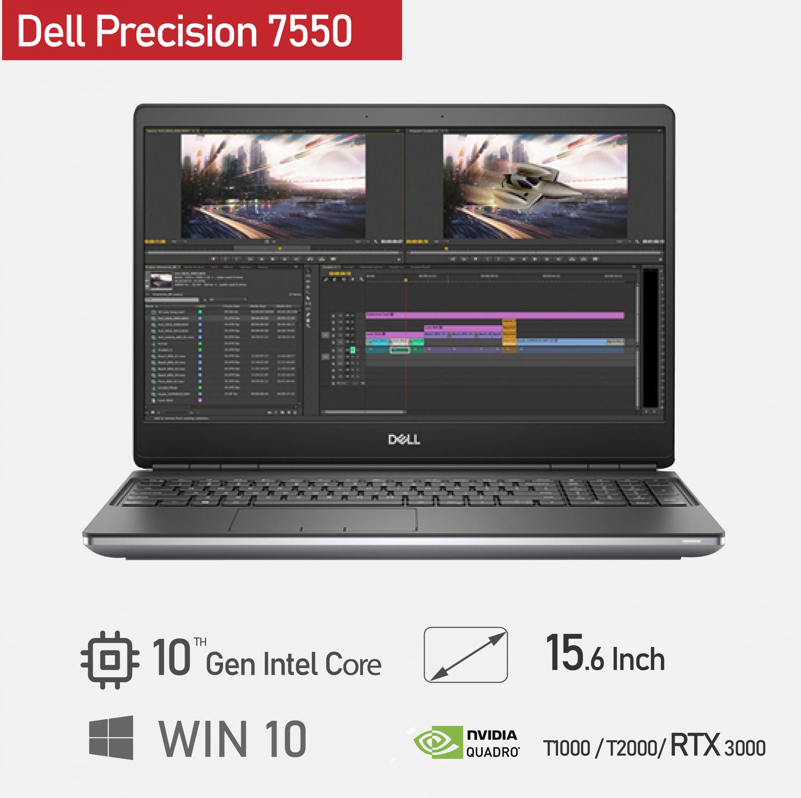 [Mới 100%] Dell Precision 7550 Workstation - Máy trạm di động cao cấp nhất thế giới