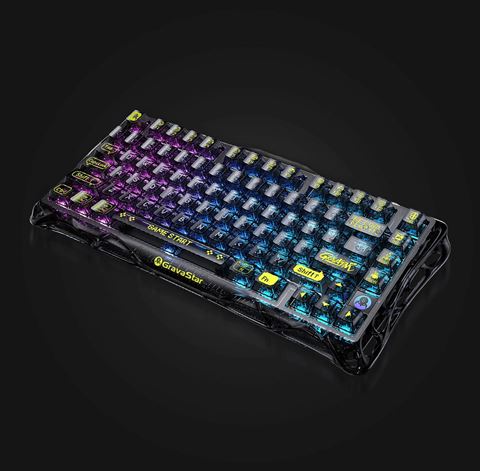 Bàn phím cơ GravaStar Mercury K1 Lite - Transparent Black