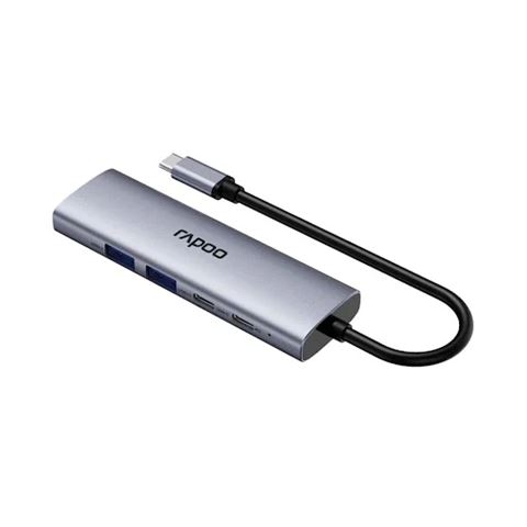 Bộ chuyển đổi USB-C ra đa cổng Rapoo XD51 | Hub chuyển đổi USB Type-C 5in1