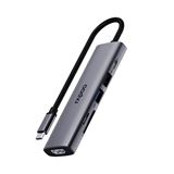 Bộ chuyển đổi USB-C ra đa cổng Rapoo XD61 | Hub chuyển đổi USB Type-C 6in1