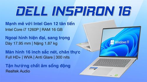 [Mới 100%] Laptop Dell Inspiron 16 5620 (2022) 9
